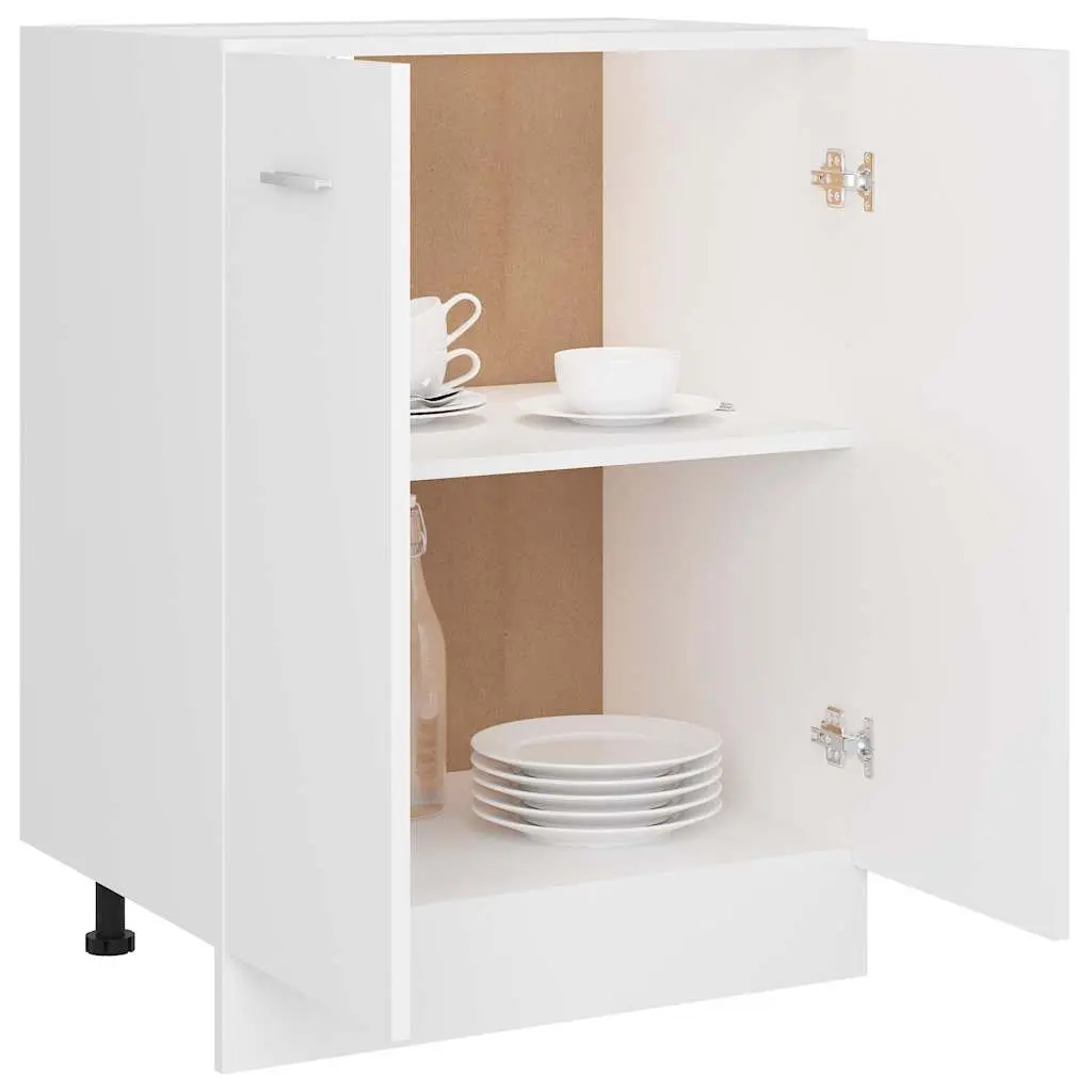 Kitchen Cabinet Storage Cupboard with Shelves 60x46x81.5cm White