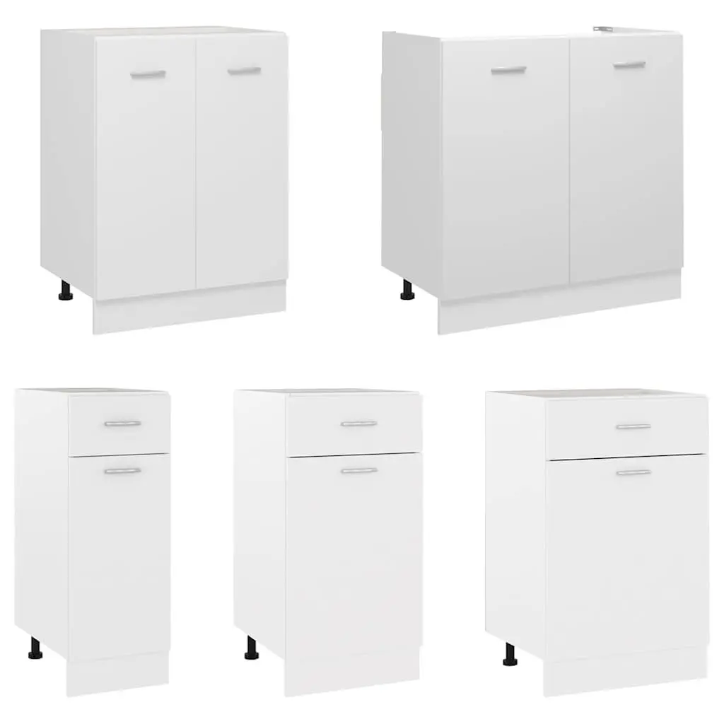 Kitchen Cabinet Storage Cupboard with Shelves 60x46x81.5cm White