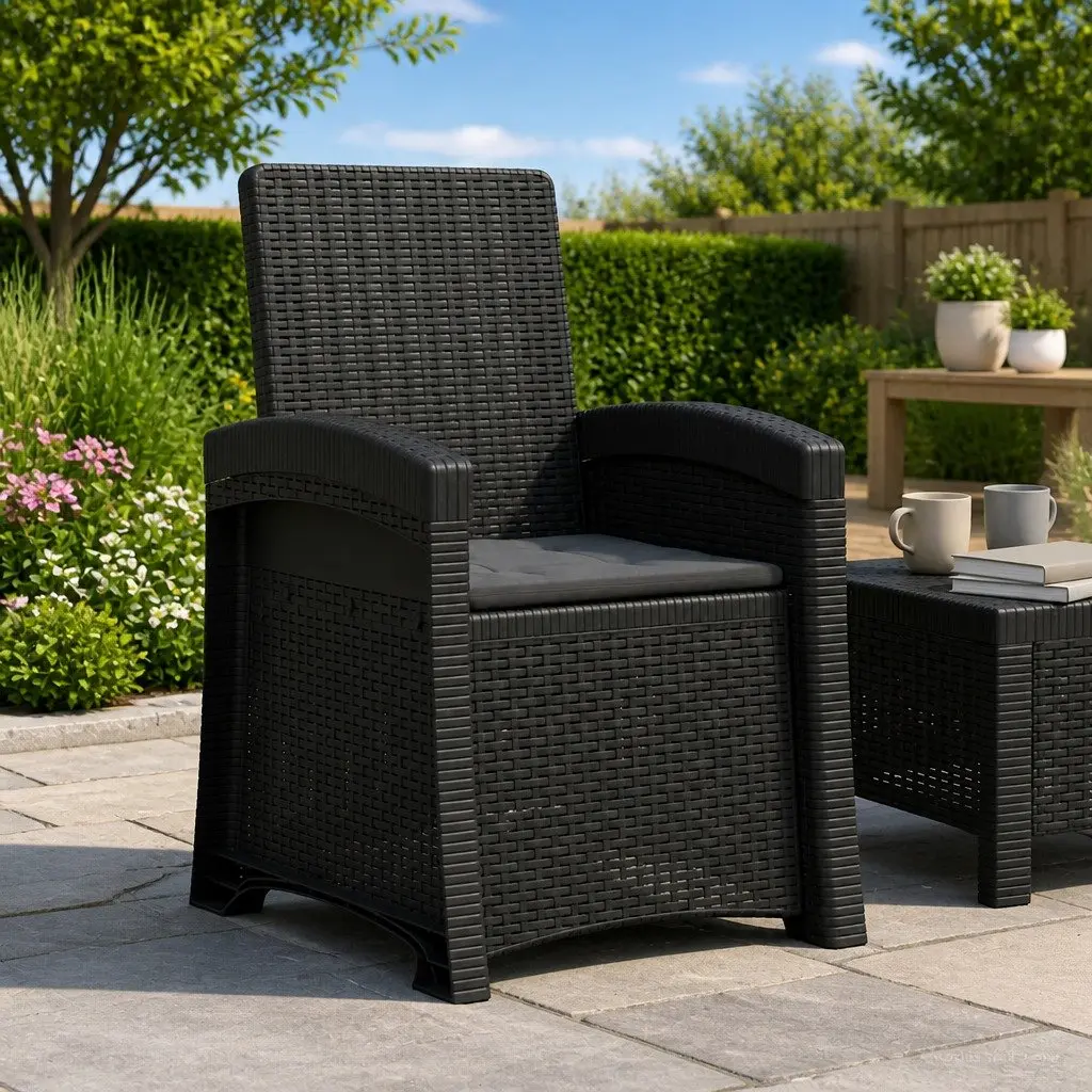 Anthracite Garden Recliner