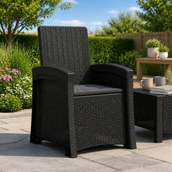 Comfortable and Reliable Anthracite Garden Recliner
