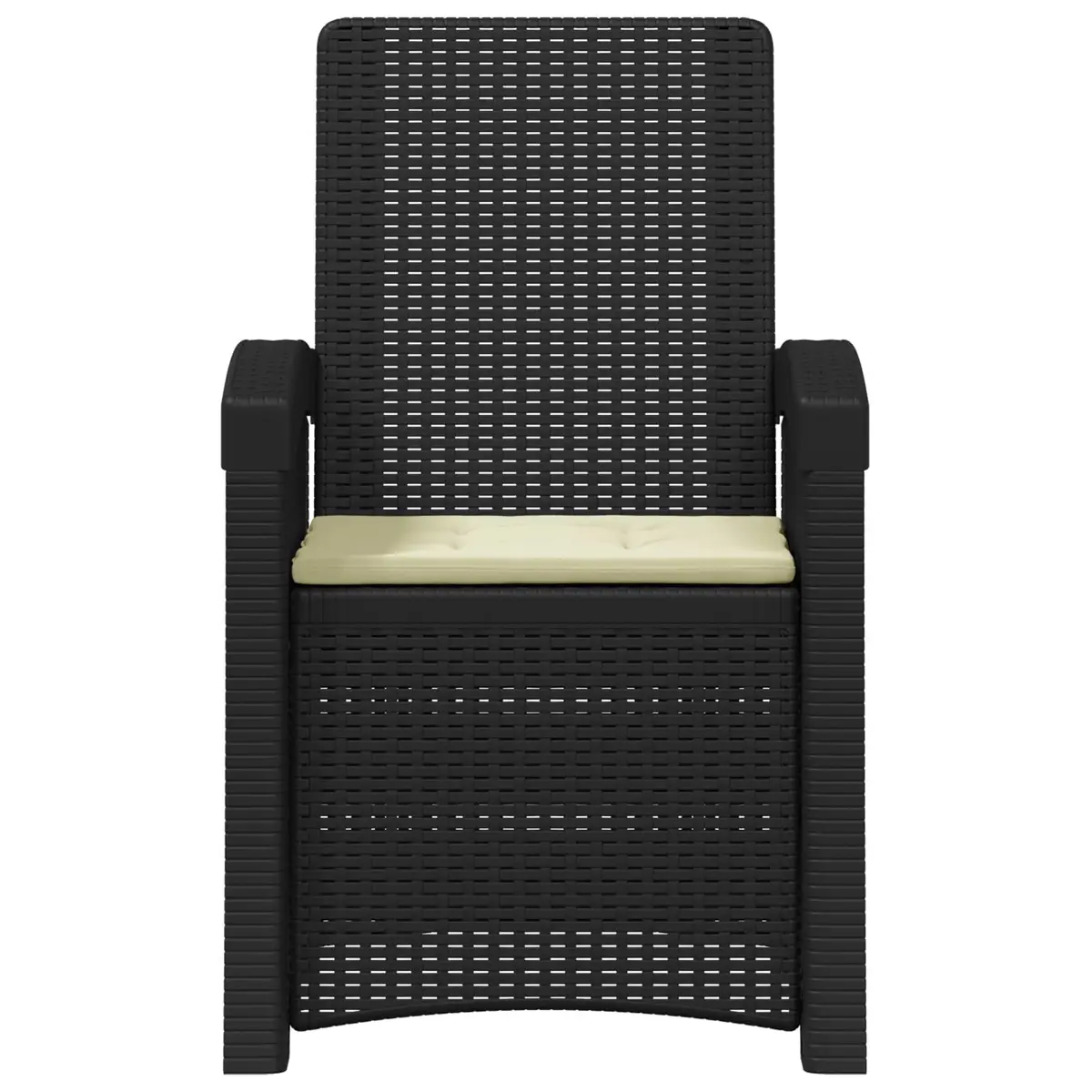 Reclining Outdoor Chair Adjustable 3 Position Anthracite 2 Pcs Garden Patio Seating