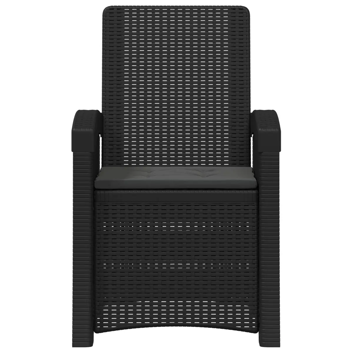 Reclining Garden Chair 2 Pcs Anthracite Outdoor Patio Seating Adjustable