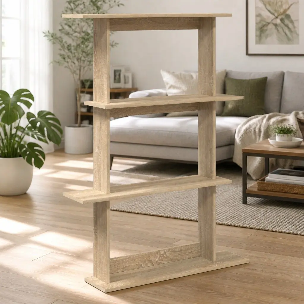 Brown Engineered Wood Wall Shelf for Organized Spaces