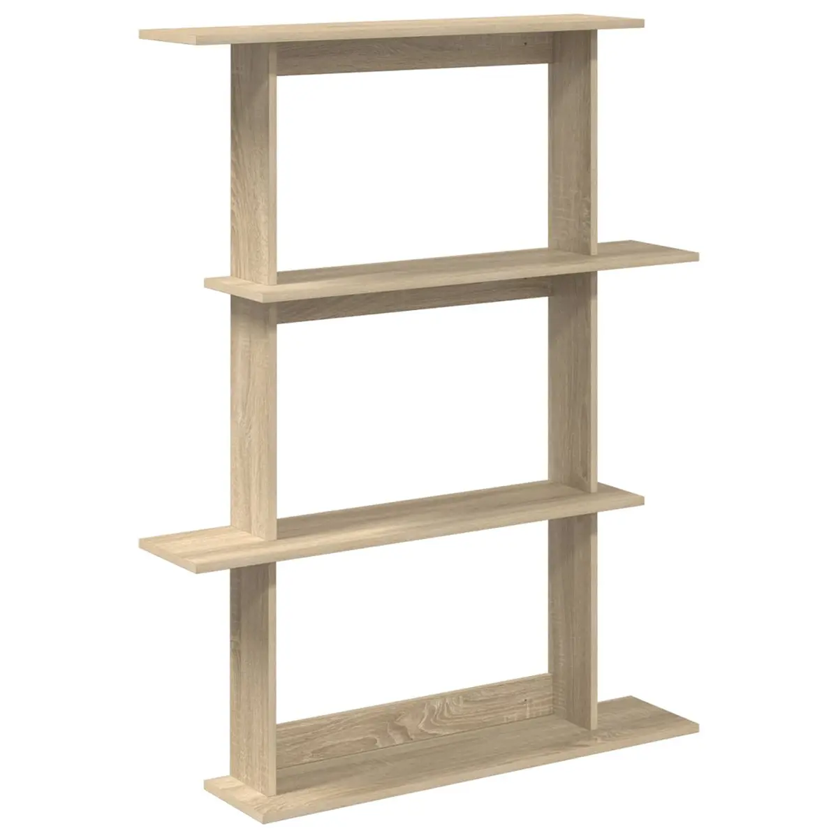 Wall Shelf Unit Storage Organizer 100x20x126cm Brown Engineered Wood