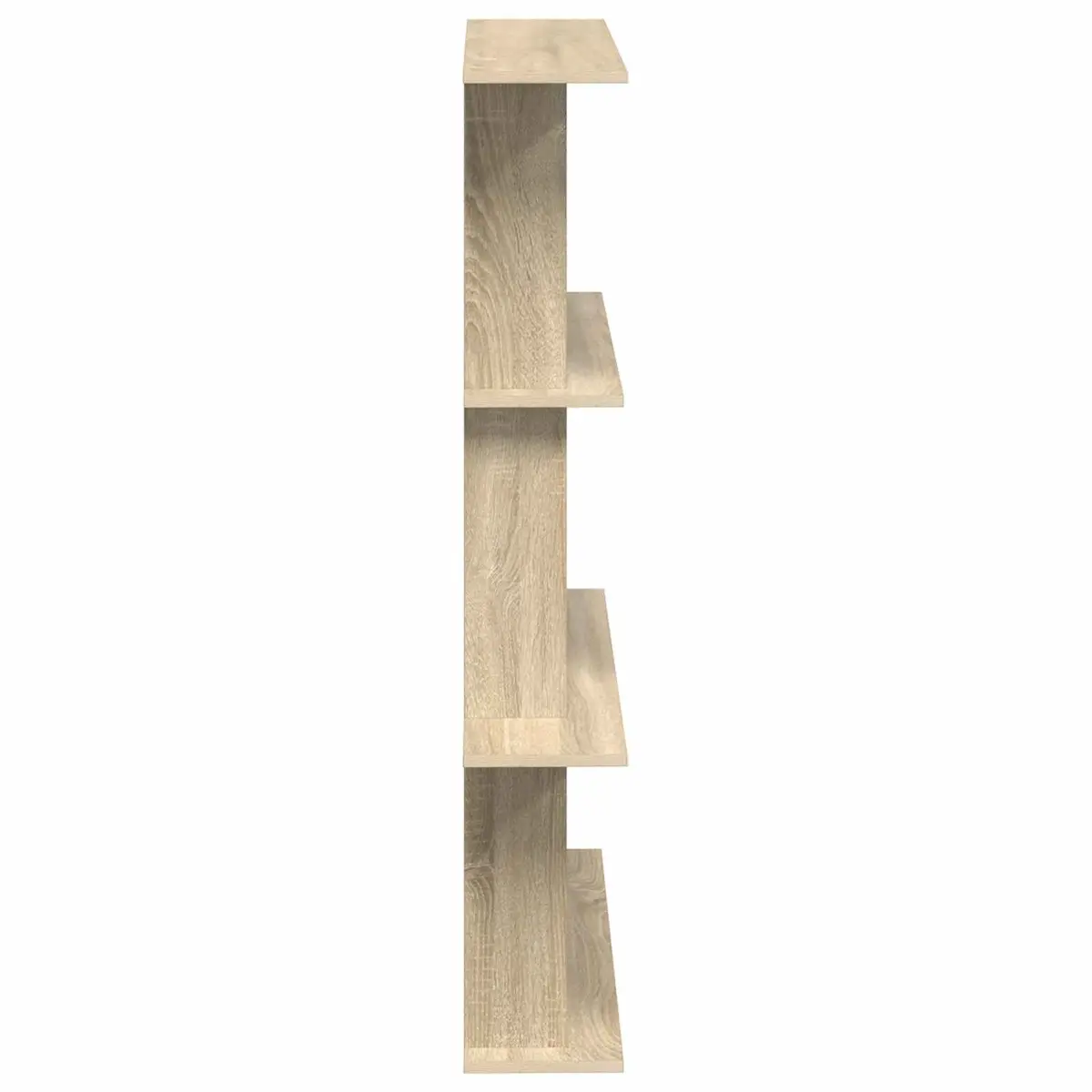 Wall Shelf Unit Storage Organizer 100x20x126cm Brown Engineered Wood