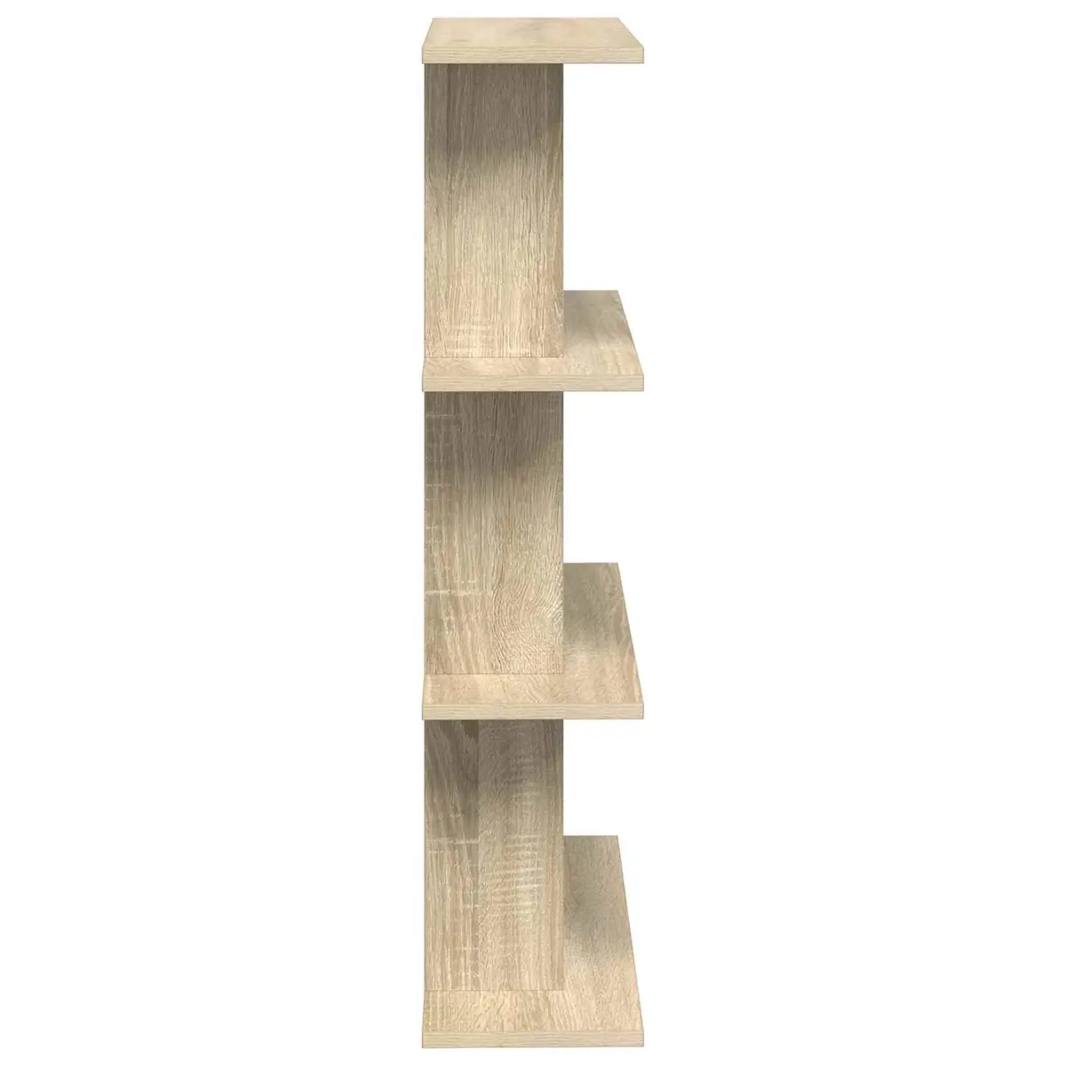 Wall Shelf Wall-Mounted Brown Sonoma Oak Storage Shelving Display Unit