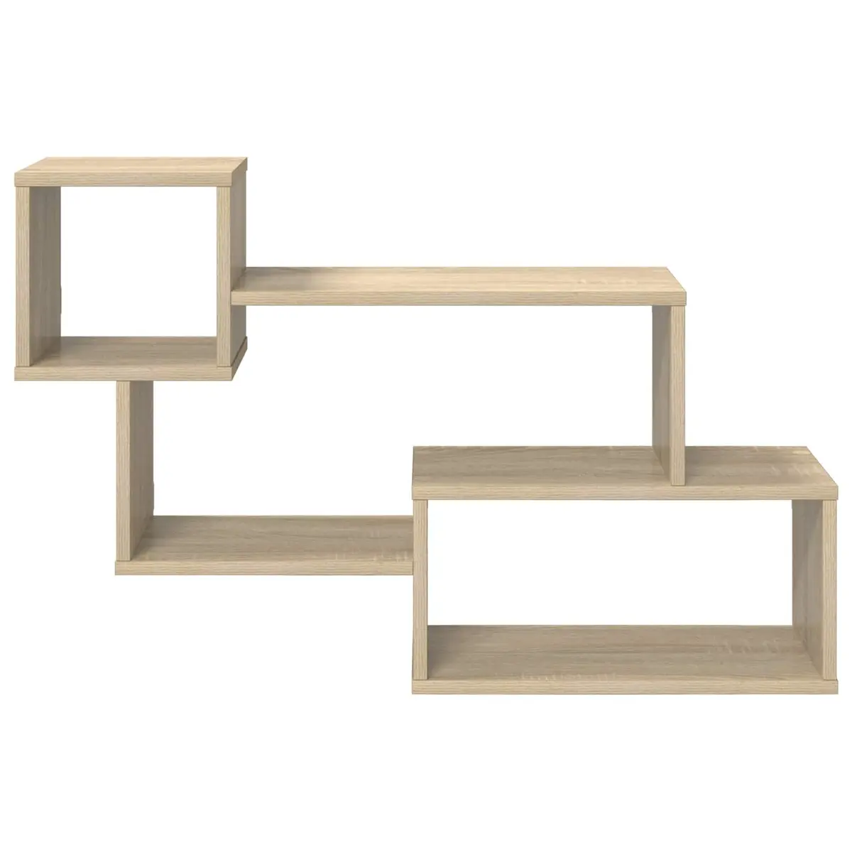 Floating Wall Shelf Brown Sonoma Oak 87x20x55cm Modern Storage Organizer
