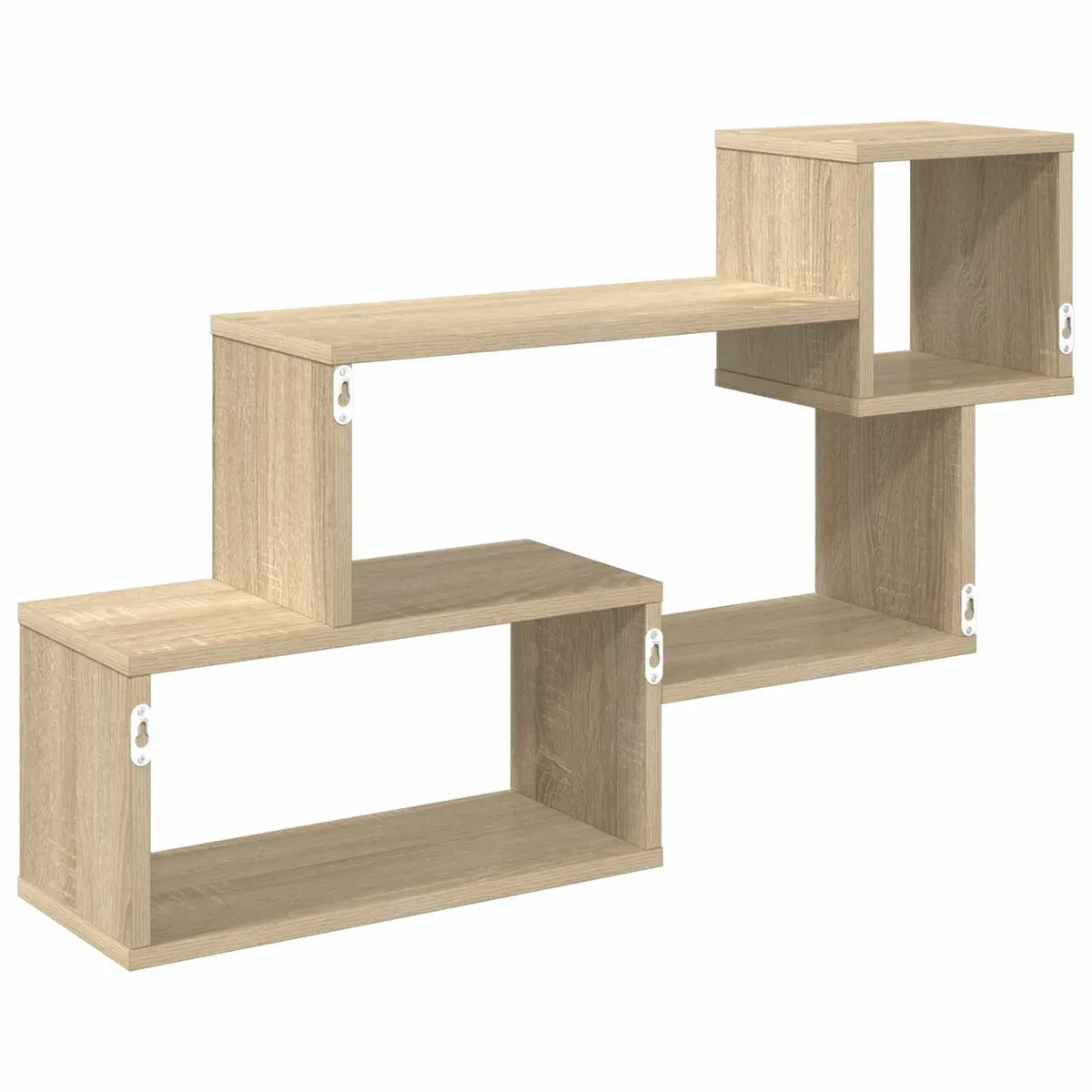 Floating Wall Shelf Brown Sonoma Oak 87x20x55cm Modern Storage Organizer