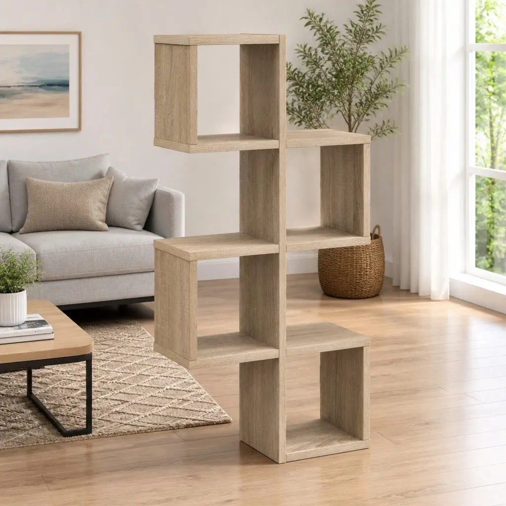 Wall Shelf Wall-Mounted Storage Display Unit 76cm Brown Sonoma Oak