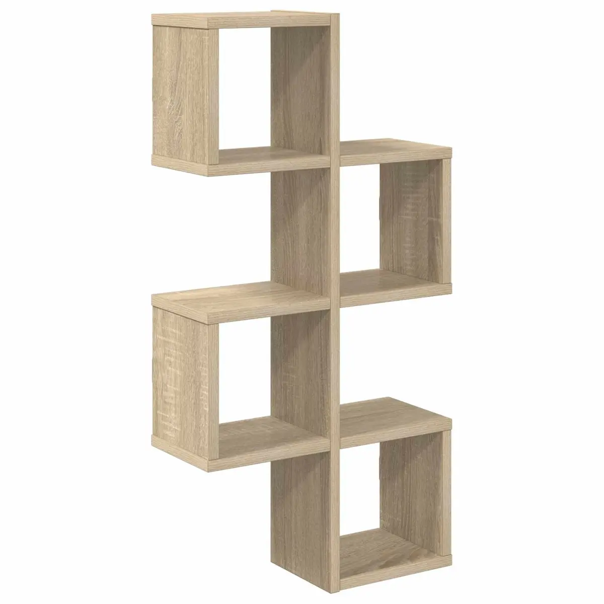 Wall Shelf Wall-Mounted Storage Display Unit 76cm Brown Sonoma Oak