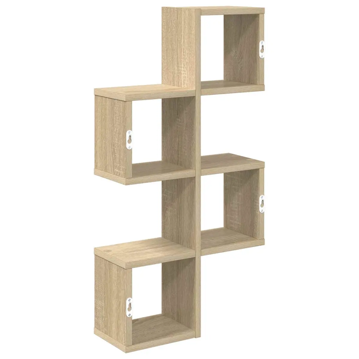 Wall Shelf Wall-Mounted Storage Display Unit 76cm Brown Sonoma Oak