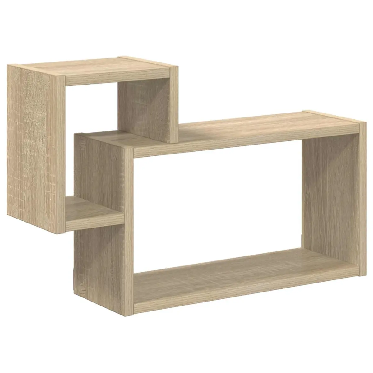 Wall Shelf Wall-Mounted Storage Brown 55 x 15 x 35 cm Modern Living Room Bedroom Décor