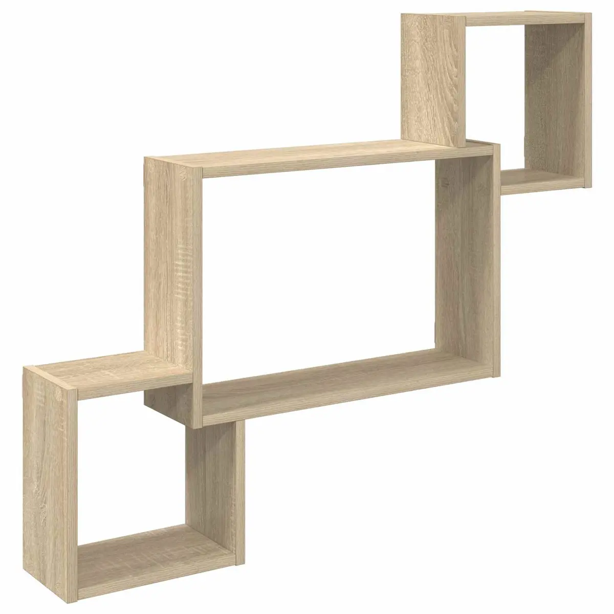 Wall Shelf Wall-Mounted Storage 91.5 x 15 x 76 cm Brown Sonoma Oak