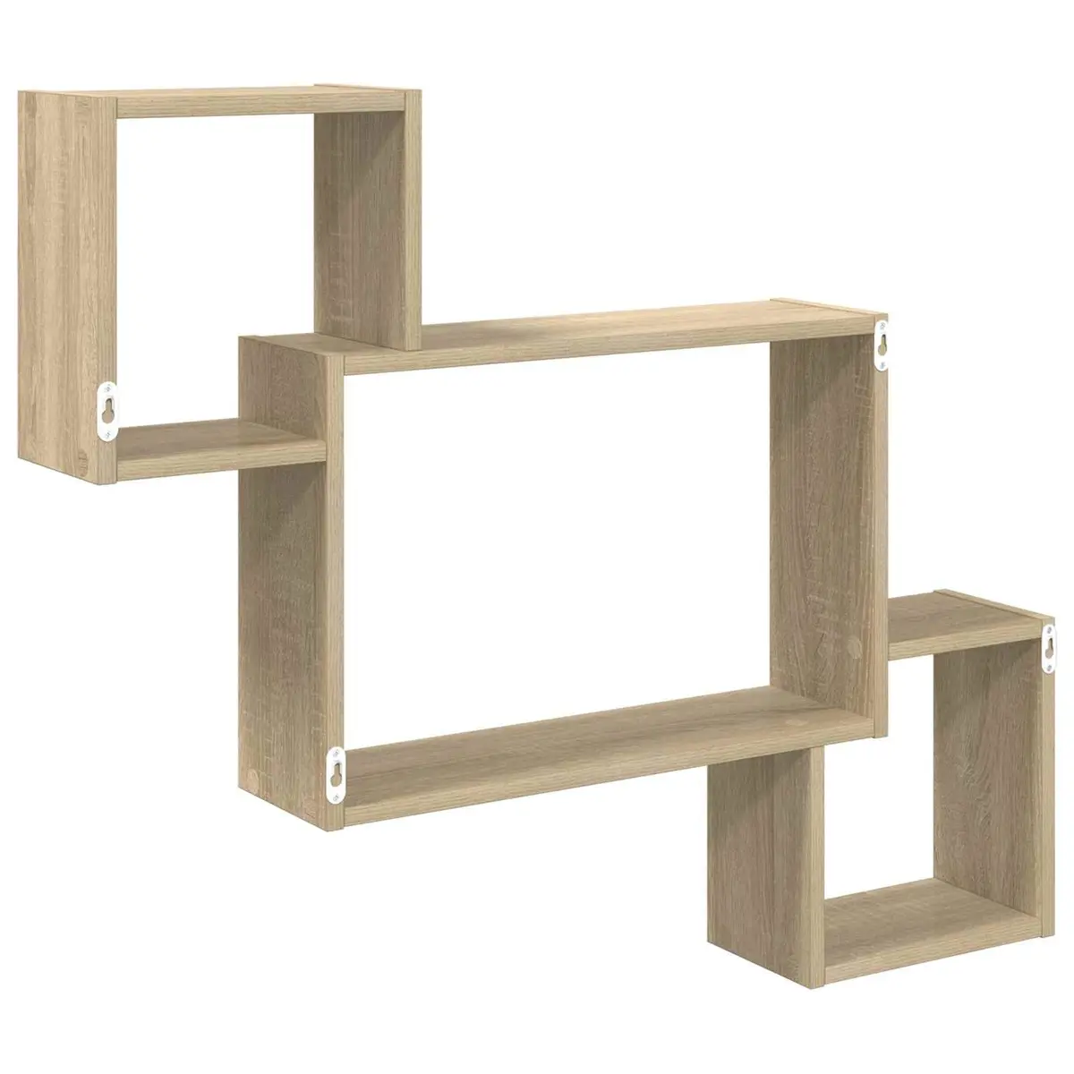 Wall Shelf Wall-Mounted Storage 91.5 x 15 x 76 cm Brown Sonoma Oak
