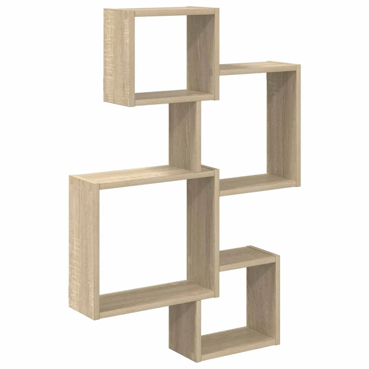 Brown Sonoma Oak Wall Cube Shelves for Storage