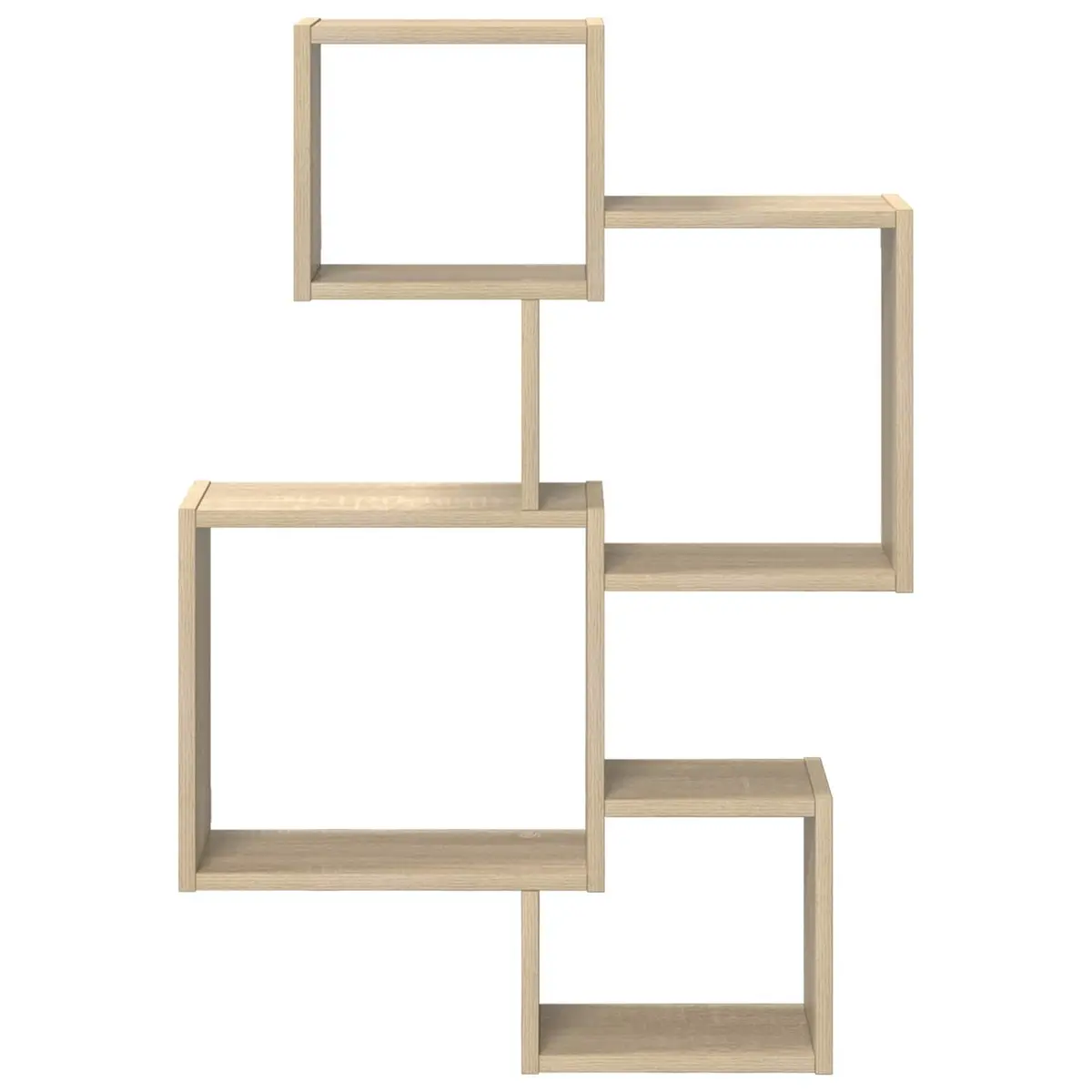 Brown Sonoma Oak Wall Cube Shelves for Storage