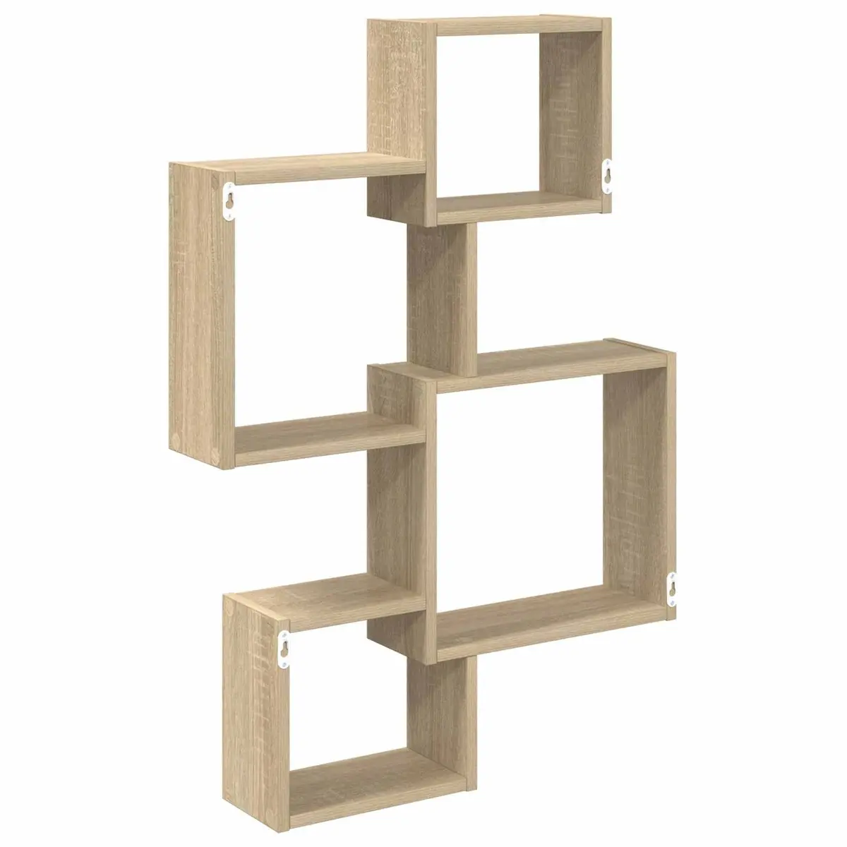 Brown Sonoma Oak Wall Cube Shelves for Storage