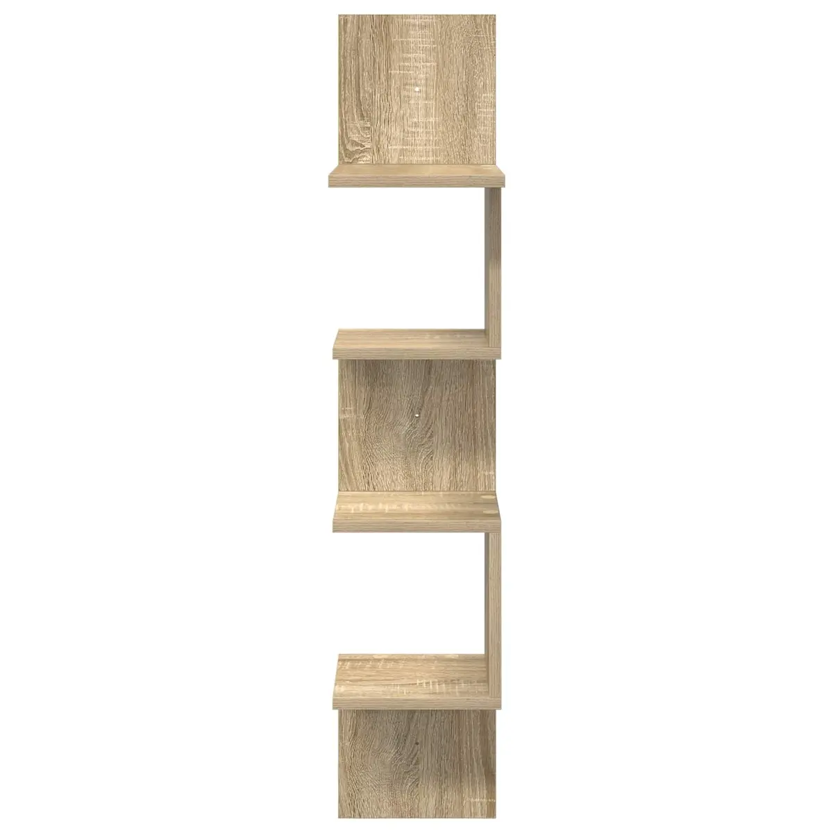 Wall Shelf Wall-Mounted Storage 32 x 21 x 107 cm Brown Engineered Wood