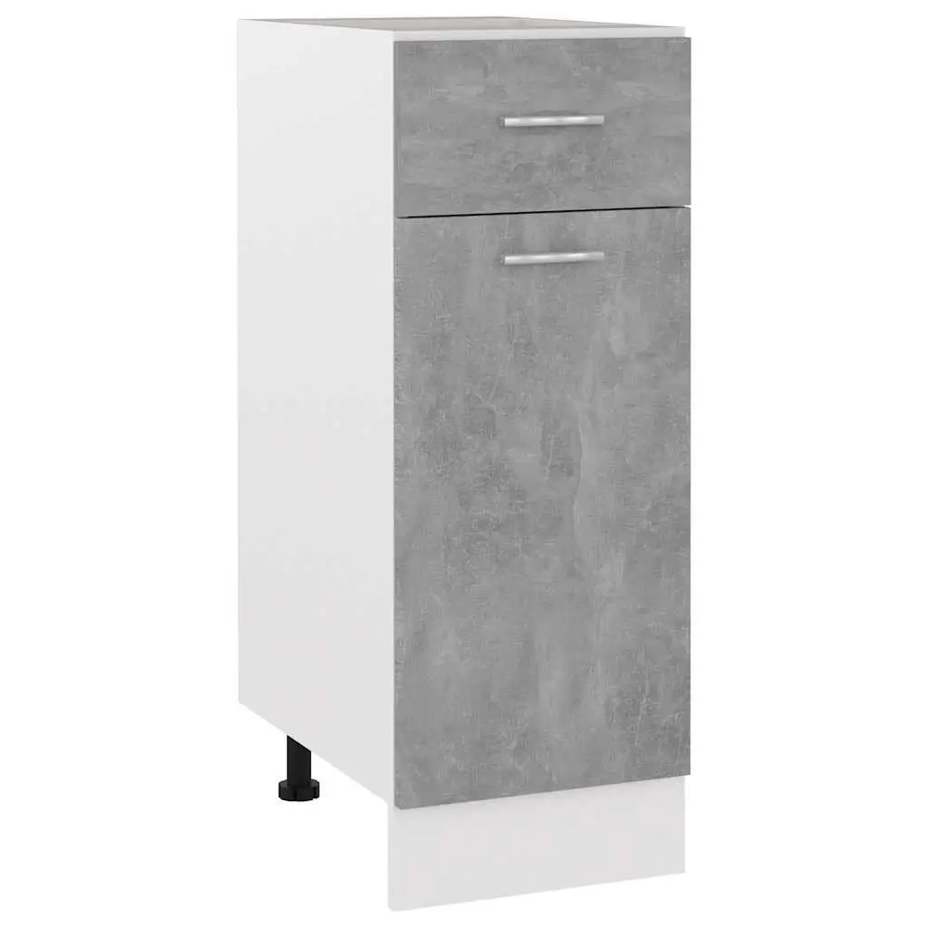Cabinet Storage Cupboard Drawer Grey 30W x 46D x 81.5H cm