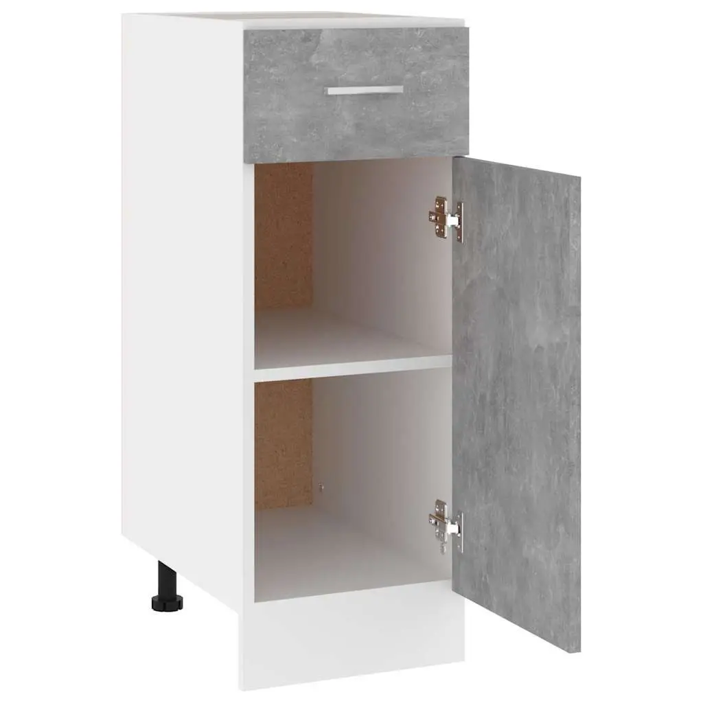 Cabinet Storage Cupboard Drawer Grey 30W x 46D x 81.5H cm
