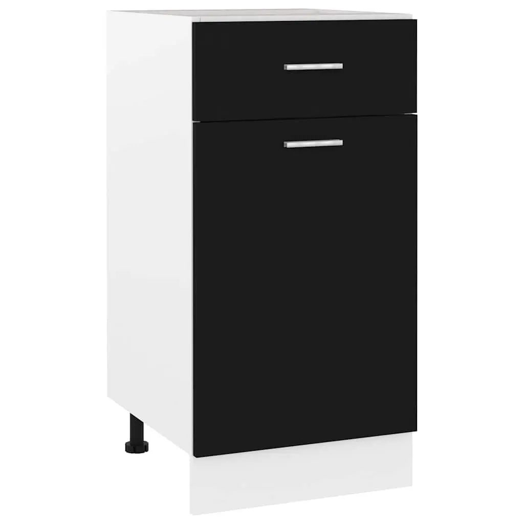 Kitchen Cabinet Storage Organiser Black 40 x 46 x 81.5 cm