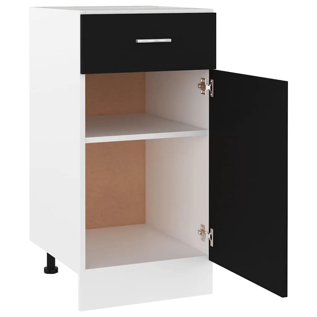 Kitchen Cabinet Storage Organiser Black 40 x 46 x 81.5 cm