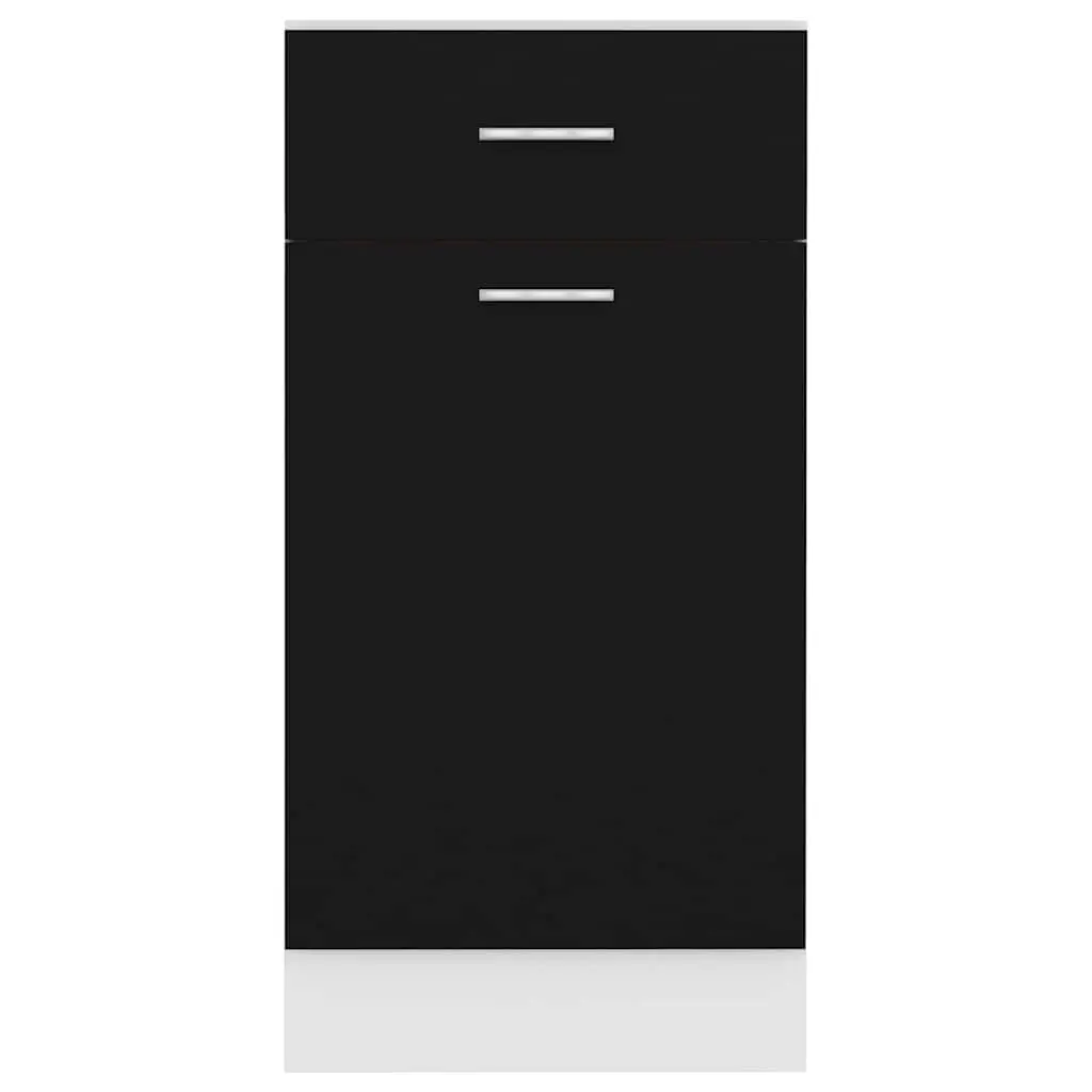 Kitchen Cabinet Storage Organiser Black 40 x 46 x 81.5 cm