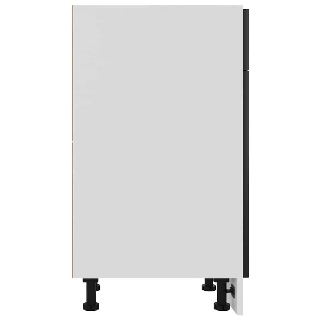Kitchen Cabinet Storage Organiser Black 40 x 46 x 81.5 cm