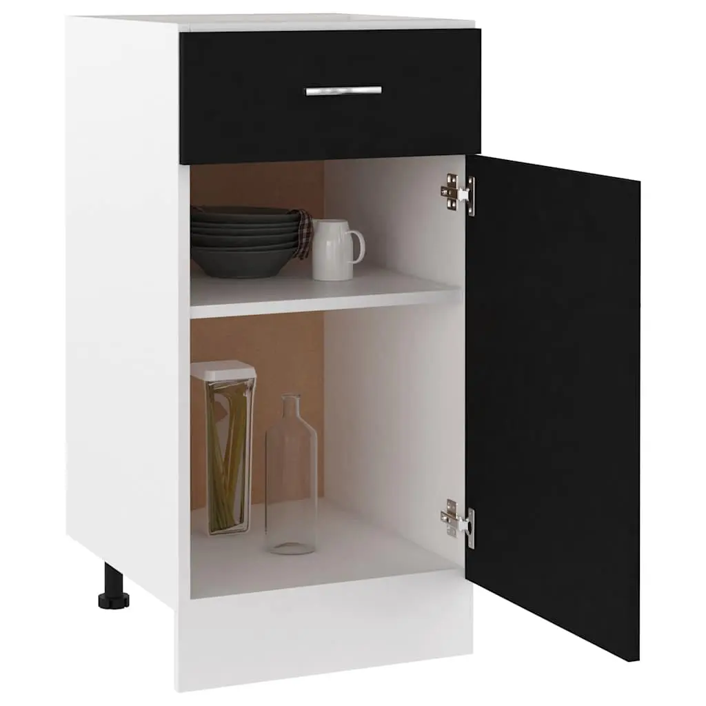 Kitchen Cabinet Storage Organiser Black 40 x 46 x 81.5 cm