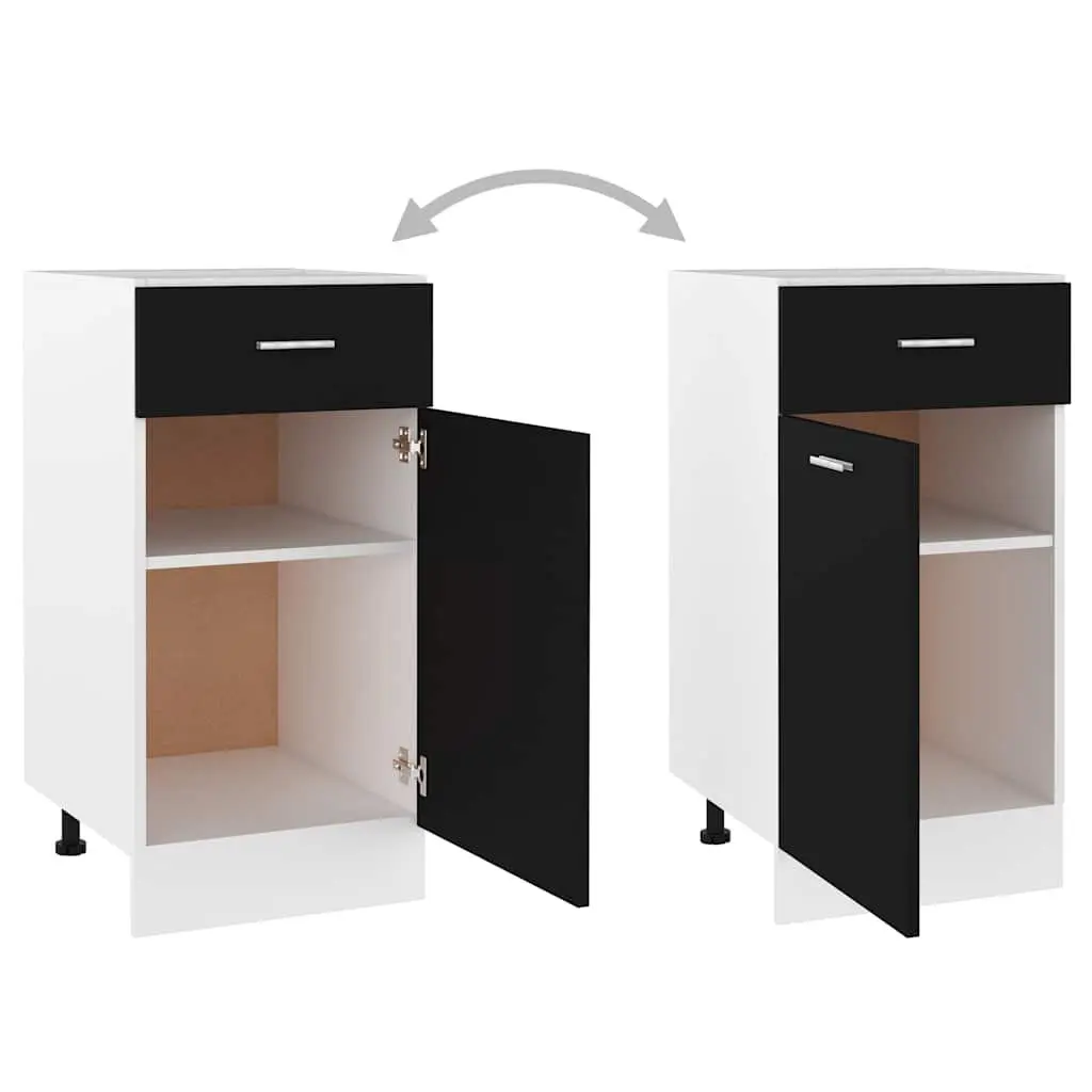 Kitchen Cabinet Storage Organiser Black 40 x 46 x 81.5 cm