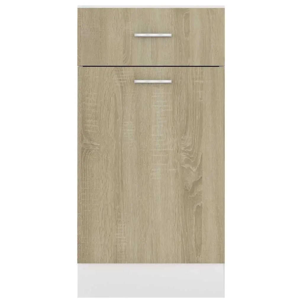 Drawer Bottom Cabinet Kitchen Storage Brown Engineered Wood 40x46x81.5cm