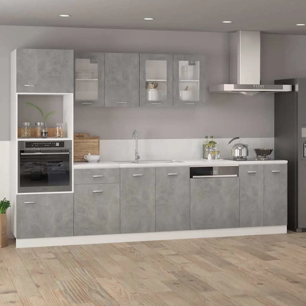 Grey Kitchen Storage Cabinet with Drawer