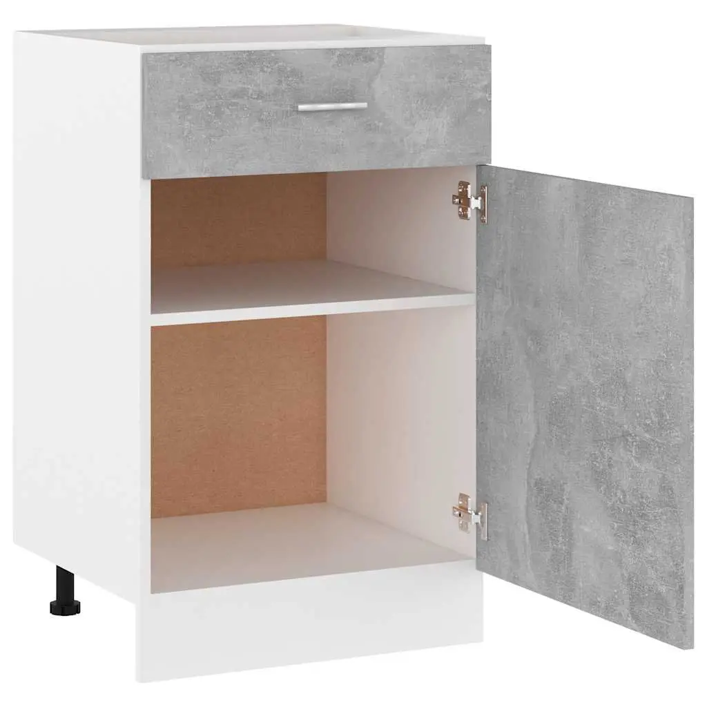 Grey Kitchen Storage Cabinet with Drawer
