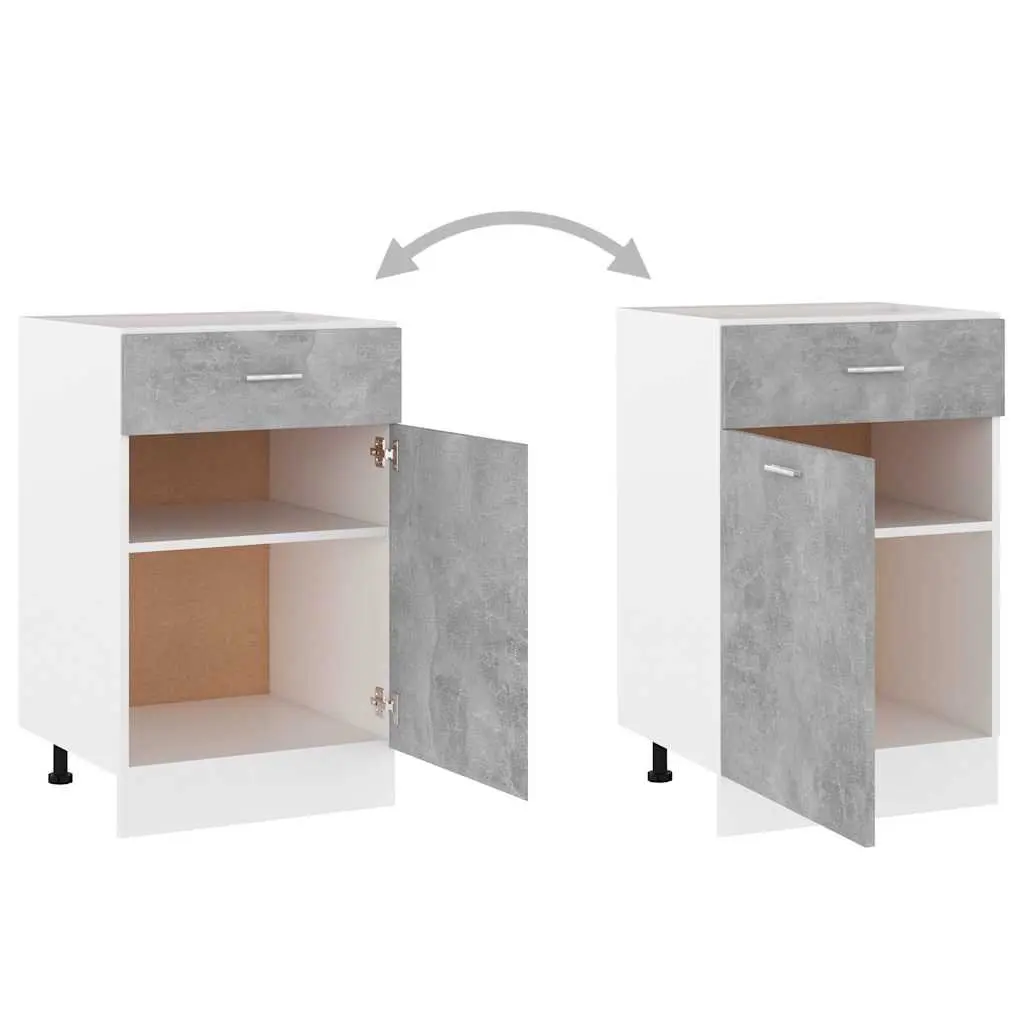 Grey Kitchen Storage Cabinet with Drawer