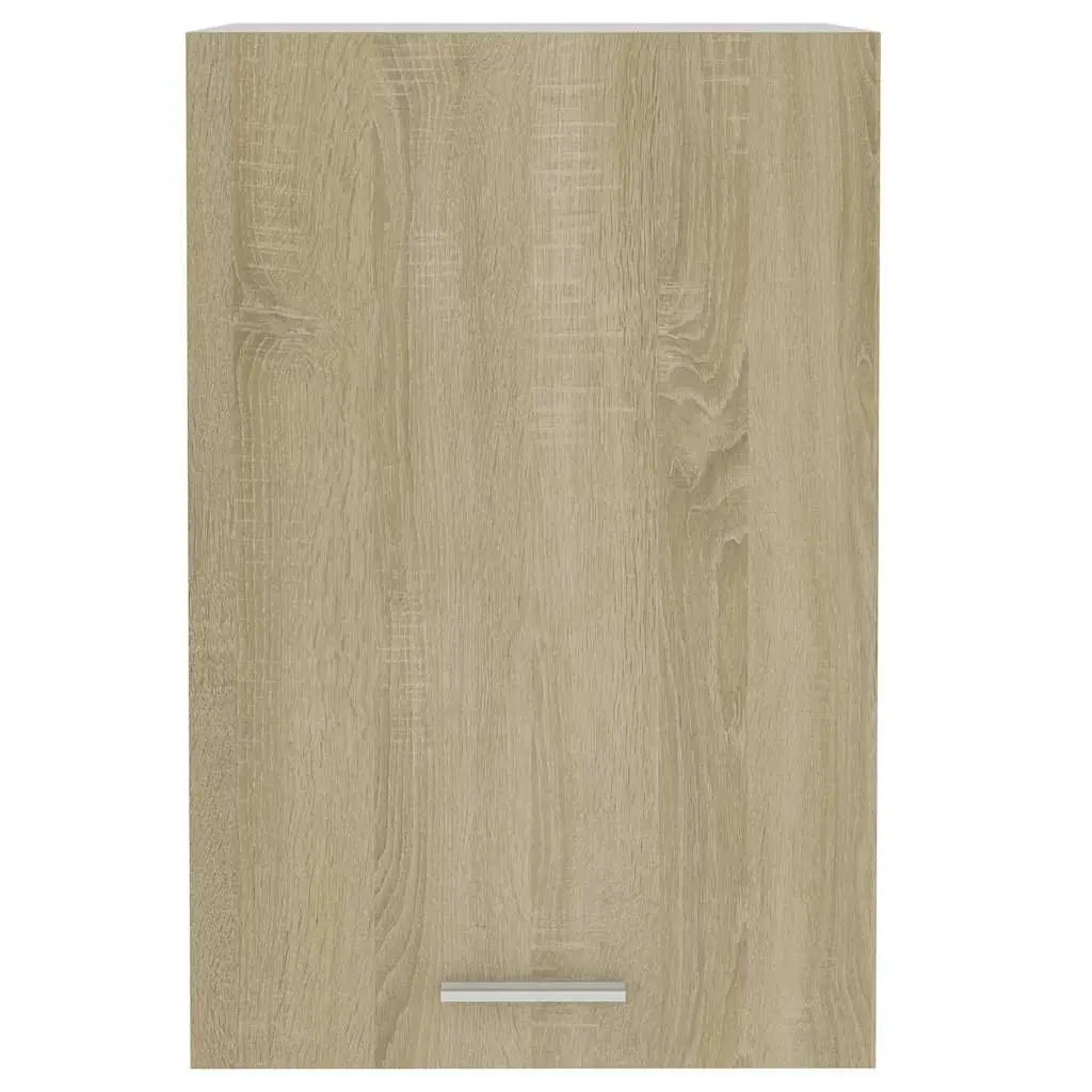 Hanging Kitchen Cabinet Brown Storage Cupboard with Door Shelves Organiser