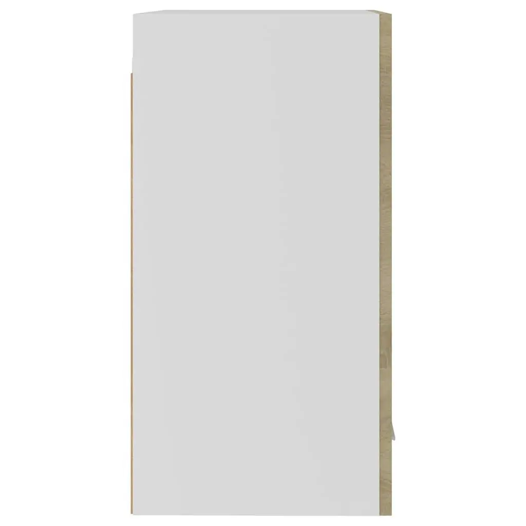 Hanging Kitchen Cabinet Brown Storage Cupboard with Door Shelves Organiser