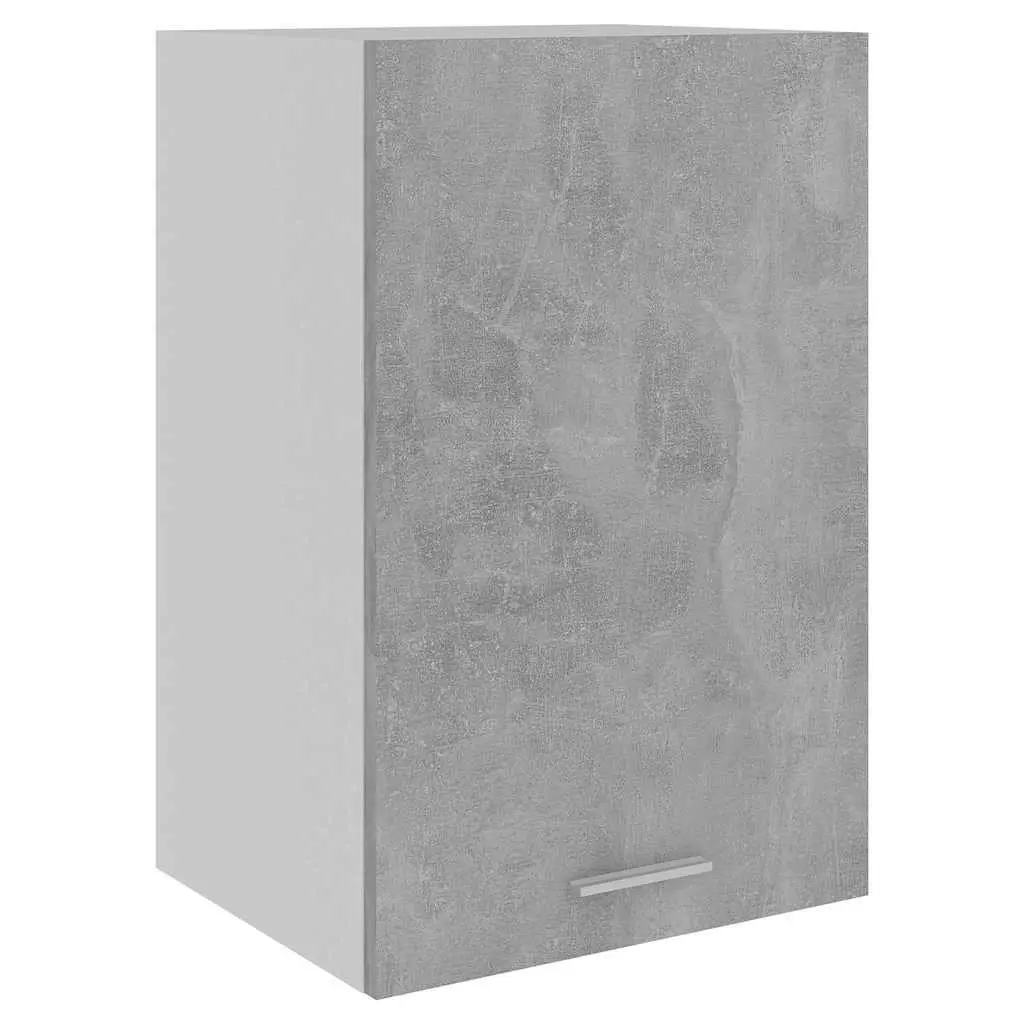 Grey Hanging Kitchen Cabinet with Shelves Door Storage Engineered Wood