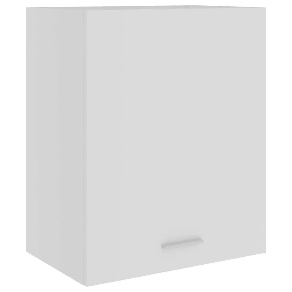 Hanging Kitchen Cabinet White Wall-Mounted Storage Engineered Wood Two Shelves