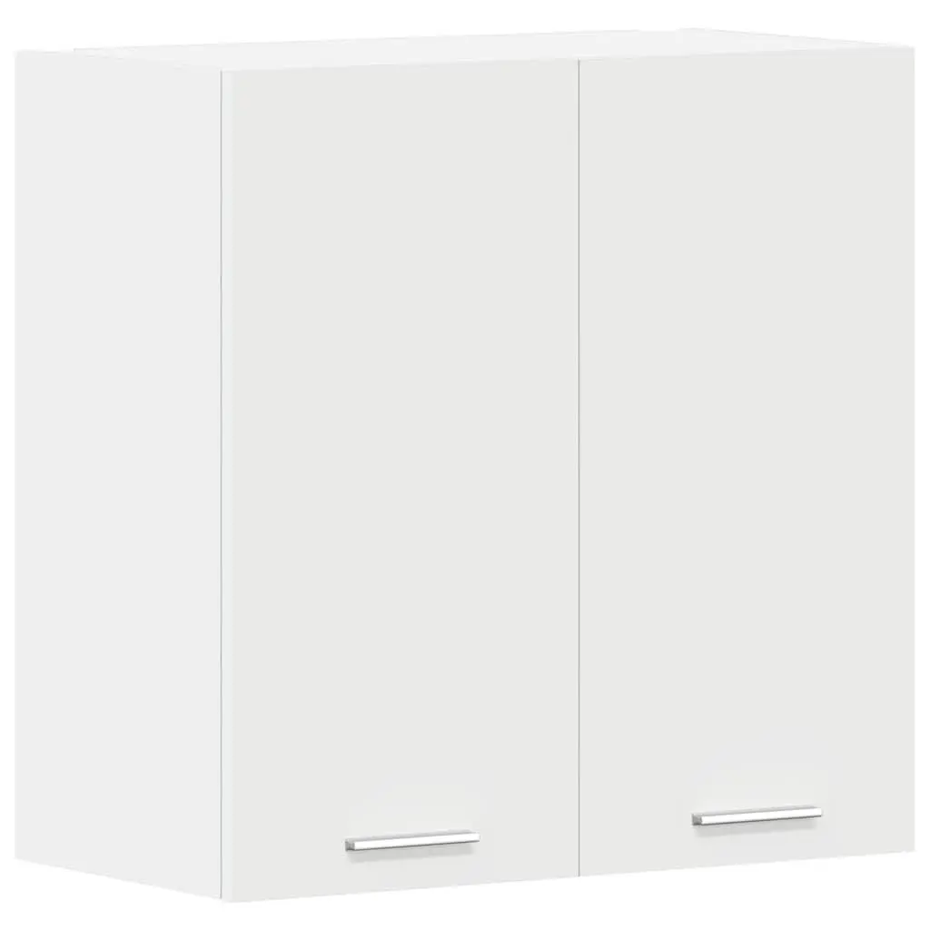 Hanging Kitchen Cabinet Wall-Mounted Storage 60cm White Engineered Wood Shelves