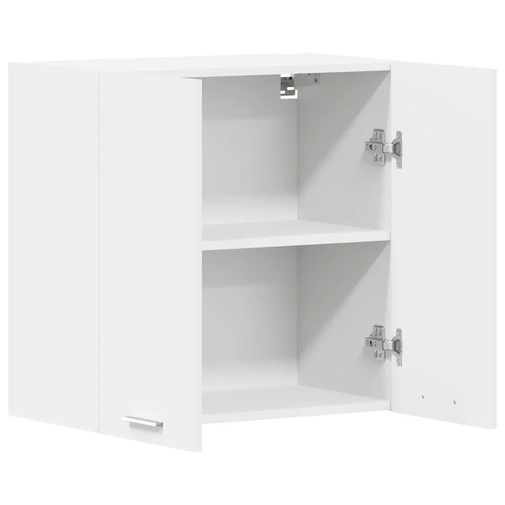 Hanging Kitchen Cabinet Wall-Mounted Storage 60cm White Engineered Wood Shelves