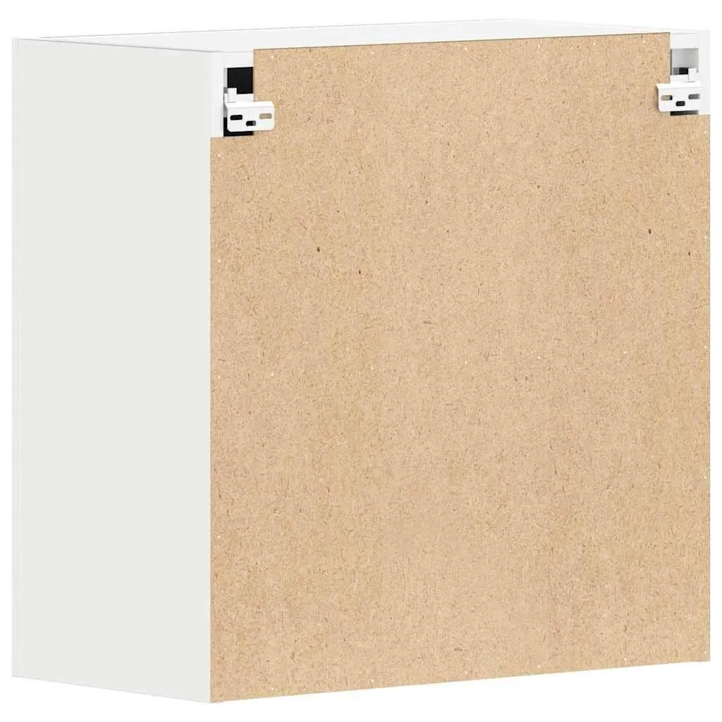 Hanging Kitchen Cabinet Wall-Mounted Storage 60cm White Engineered Wood Shelves