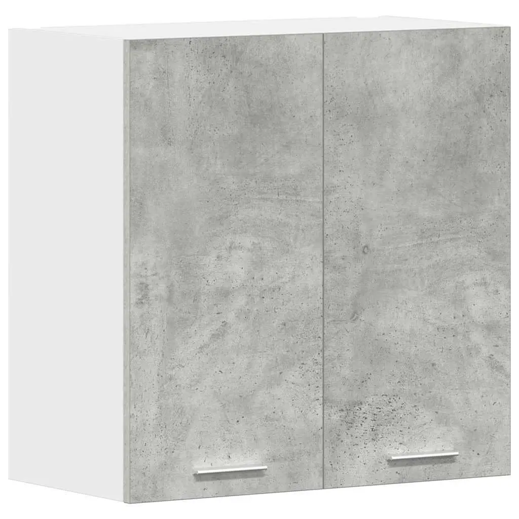 Hanging Kitchen Cabinet Grey Storage Shelves Engineered Wood Organiser Unit