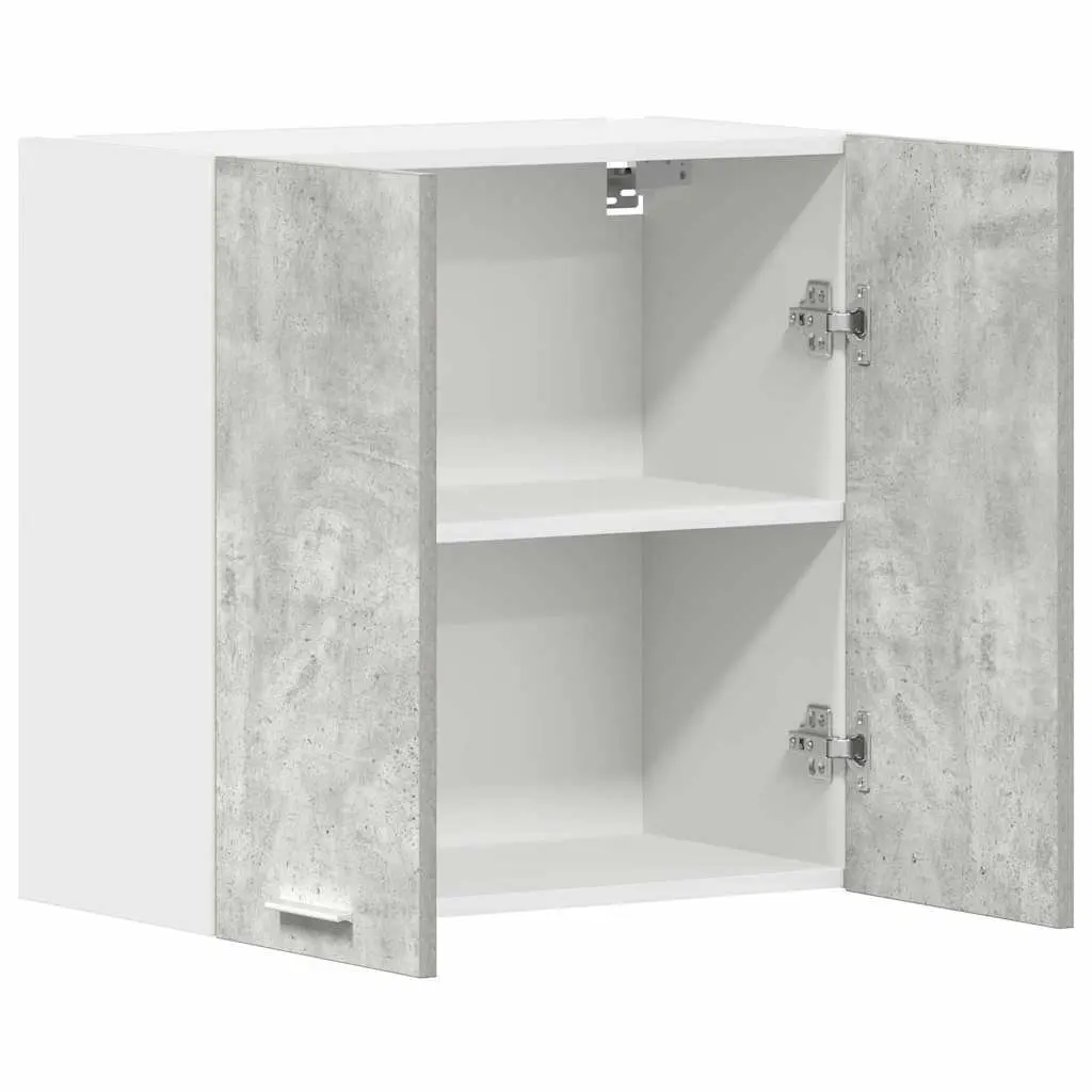 Hanging Kitchen Cabinet Grey Storage Shelves Engineered Wood Organiser Unit