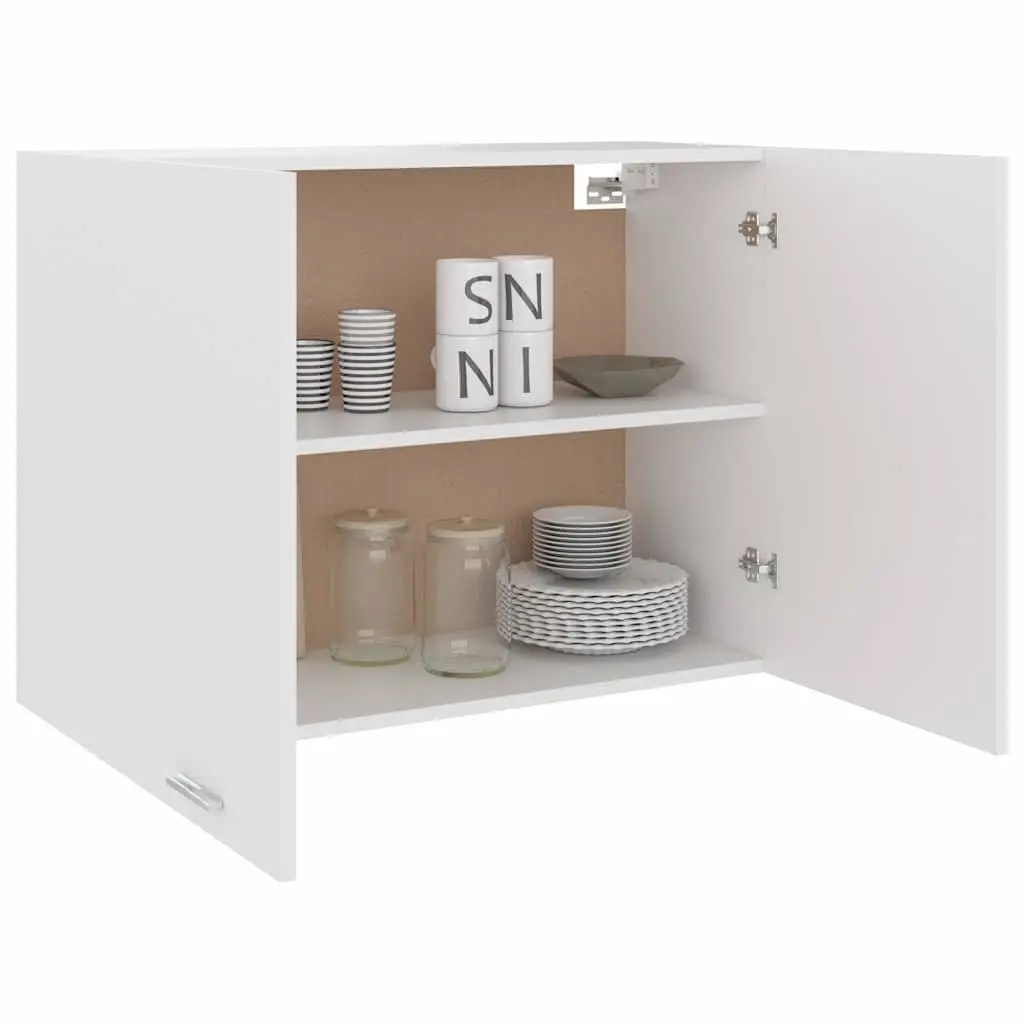 Hanging Kitchen Cabinet Wall Mounted Storage Cupboard 80x31x60 cm White 2 Doors