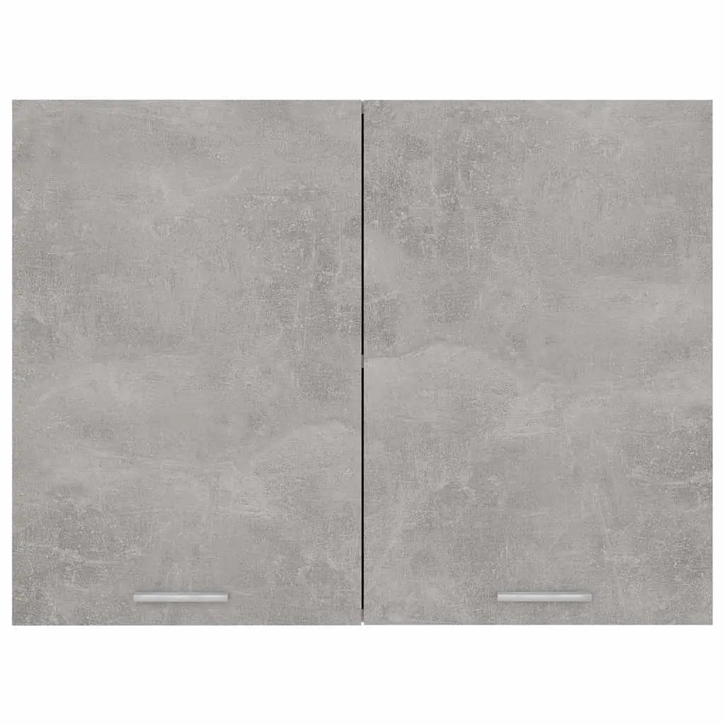 Hanging Cabinet Kitchen Storage Unit Grey Engineered Wood Two Doors Shelves