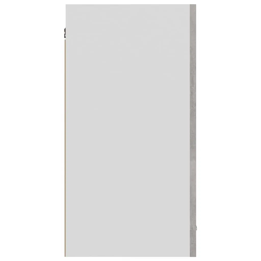 Hanging Cabinet Kitchen Storage Unit Grey Engineered Wood Two Doors Shelves