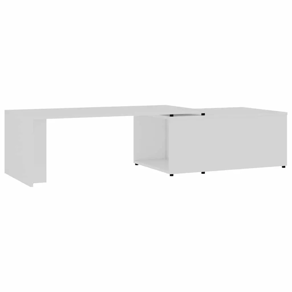 Coffee Table White 150x50x35 cm Engineered Wood Accent Side Table