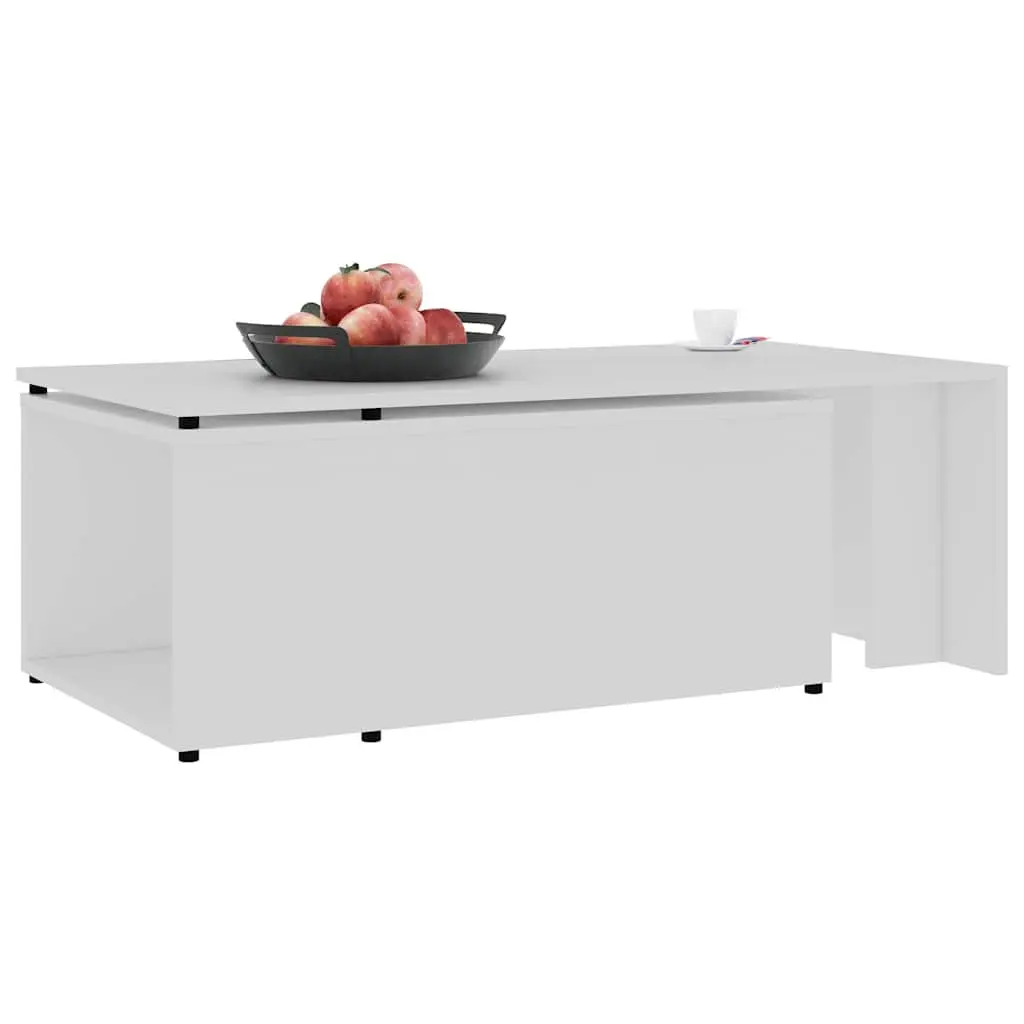 Coffee Table White 150x50x35 cm Engineered Wood Accent Side Table