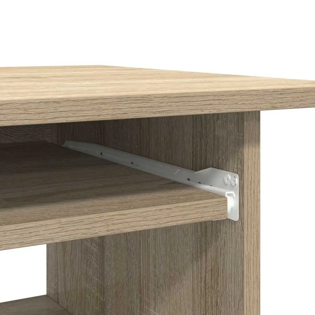 Desk Sonoma Oak 80x45x74 cm Engineered Wood Office Workstation Computer Study
