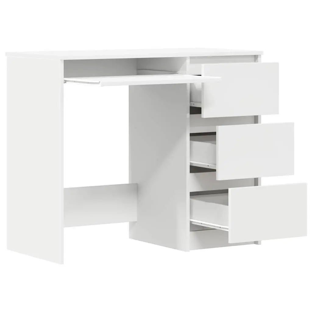 Office Desk Engineered Wood 90cm White Workstation Study Table